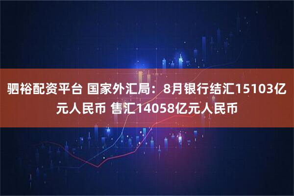 驷裕配资平台 国家外汇局:8月银行结汇15103亿元人民币 售汇14058亿元人民币
