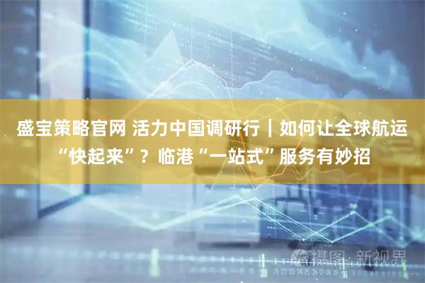 盛宝策略官网 活力中国调研行｜如何让全球航运“快起来”？临港“一站式”服务有妙招